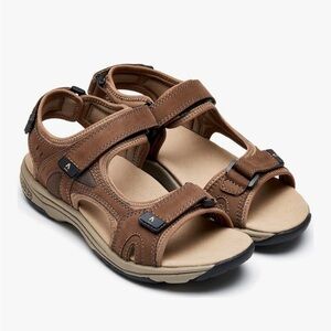 ABEO Genna brown leather Sandals comfort outdoor hiking orthotic 10 N